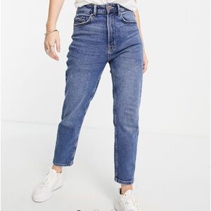 STRADIVARIUS Women’s Mom Slim Fit High Rise Blue Denim Jean Size 6